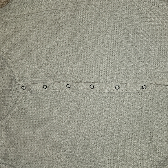 Inspired Hearts Sleeveless Tan Henley Button/Snap Down Tie Bottom Top - Picture 3 of 5